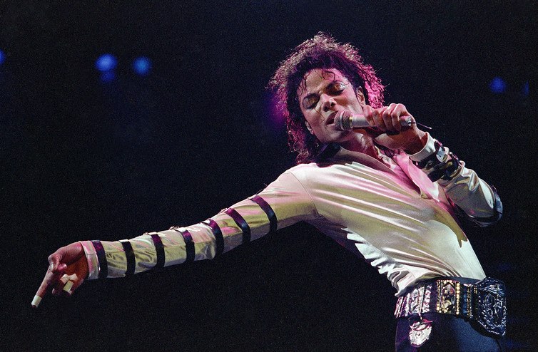 Michael Jackson sings during the opening performance of a 13-city U.S. tour in 1988. AP Photo/Cliff Schiappa